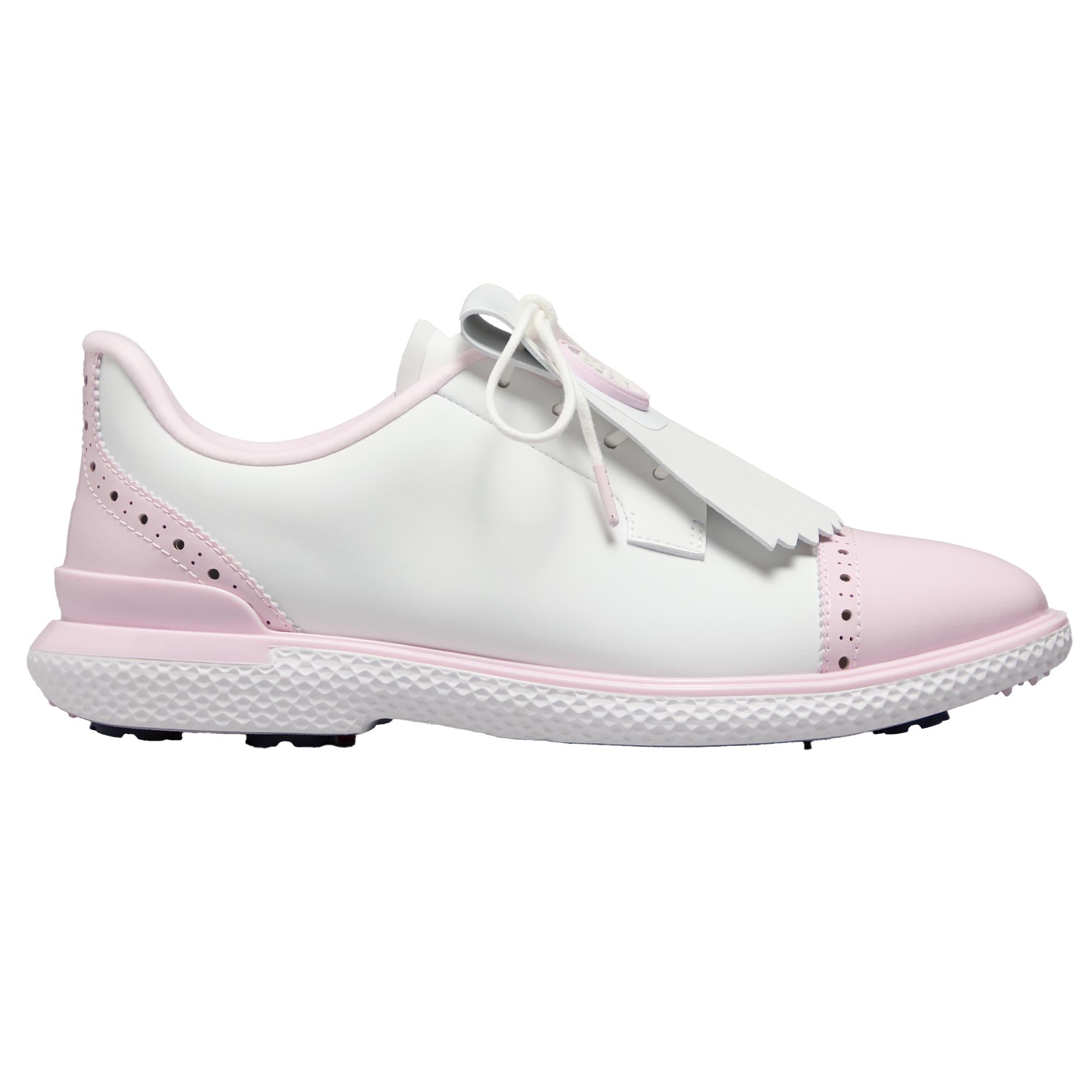 G/FORE Gallivan2r Brogue Cap Toe Kiltie Ladies Golf Shoes Snow/Blush